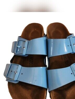 Birkenstock Arizona Two-Strap Sandals in Light Blue